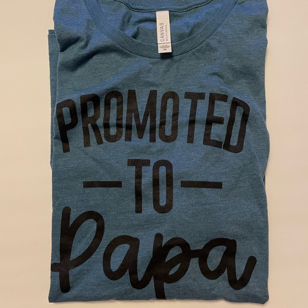 Promoted to Papa t-shirt brand new